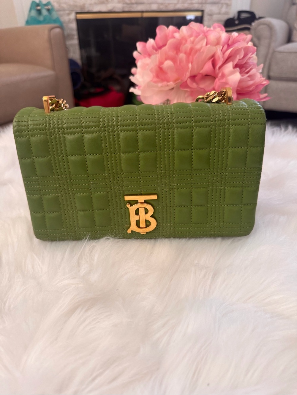 Burberry Quilted Lambskin Lola Shoulder Bag